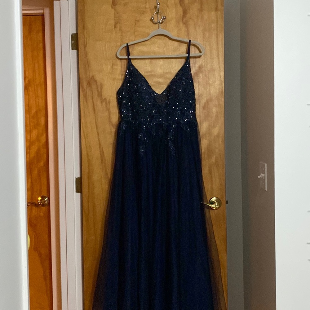 JJ’s House Dark Navy Prom Dress
